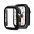 Apple Watch 7 (41mm), Műanyag védőkeret, kijelzővédő üveggel, közepesen ütésálló, szíj nélkül, fekete