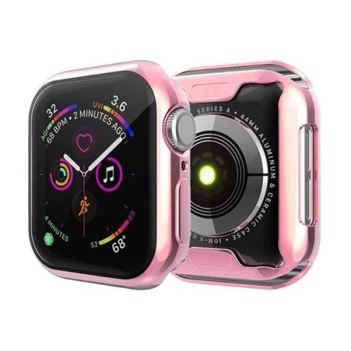 Apple Watch 7 (45mm), Szilikon védőkeret, közepesen ütésálló, szíj nélkül, rózsaszín