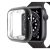 Apple Watch 7 (45mm), Szilikon védőkeret, közepesen ütésálló, szíj nélkül, fekete