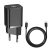 Hálózati töltő adapter, 20W, USB Type-C aljzat, USB Type-C - Lightning kábellel, gyorstöltés, PD, Baseus Si, fekete