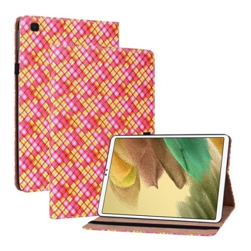 Samsung Galaxy Tab A7 Lite 8.7 SM-T220 / T225, mappa tok, stand, fonott minta, mintás/rózsaszín