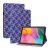Samsung Galaxy Tab A 10.1 (2019) SM-T510 / T515, mappa tok, stand, fonott minta, mintás/sötétkék