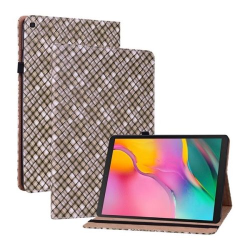 Samsung Galaxy Tab A 10.1 (2019) SM-T510 / T515, mappa tok, stand, fonott minta, mintás/barna
