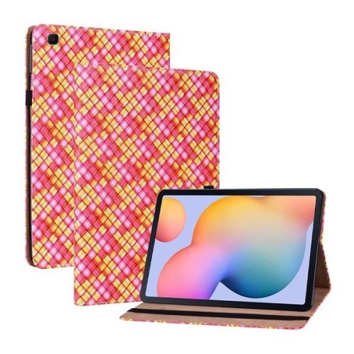 Samsung Galaxy Tab S6 Lite 10.4 / Tab S6 Lite 10.4 (2022) SM-P610 / P615 / P613 / P619, mappa tok, stand, fonott minta, mintás/rózsaszín