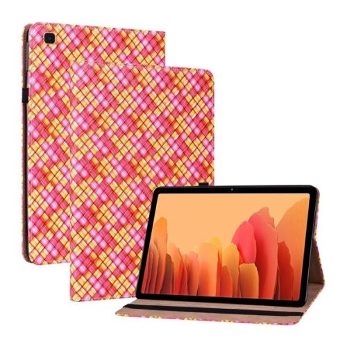 Samsung Galaxy Tab A7 10.4 (2020) SM-T500 / T505, mappa tok, stand, fonott minta, mintás/rózsaszín