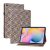 Samsung Galaxy Tab S6 Lite 10.4 / Tab S6 Lite 10.4 (2022) SM-P610 / P615 / P613 / P619, mappa tok, stand, fonott minta, mintás/barna