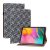 Samsung Galaxy Tab A 10.1 (2019) SM-T510 / T515, mappa tok, stand, fonott minta, mintás/fekete