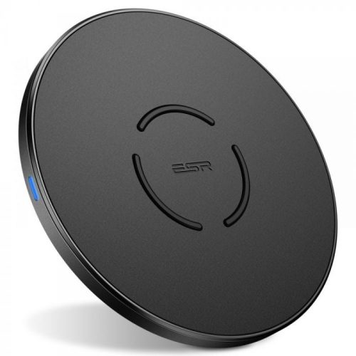 Univerzális vezeték nélküli töltő, Qi Wireless, gyorstöltés, LED - es, 15W, ESR, fekete