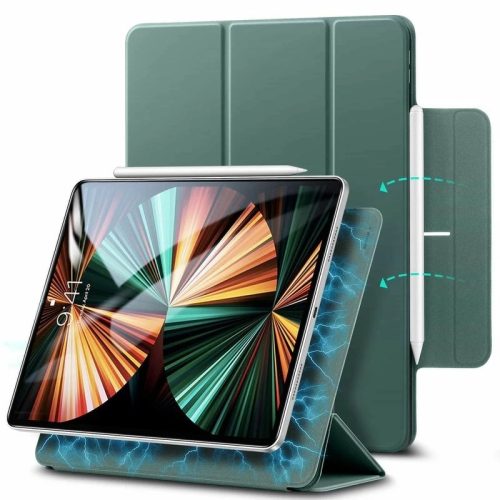 Apple iPad Pro 11 (2020 / 2021 / 2022), mappa tok, Smart Case, mágneses rögzítés, ESR Rebound Magnetic, zöld