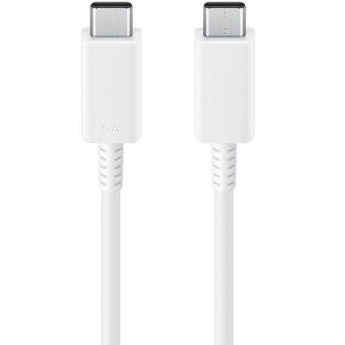 USB Type-C töltő- és adatkábel, USB Type-C, 180 cm, 5000 mA, 100W, gyorstöltés, Samsung, fehér, gyári