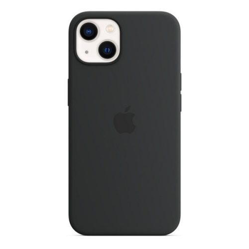 Apple iPhone 13, Szilikon tok, Magsafe kompatibilis, fekete, gyári