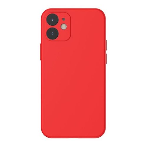 Apple iPhone 12 Mini, Szilikon tok, Baseus Liquid, piros