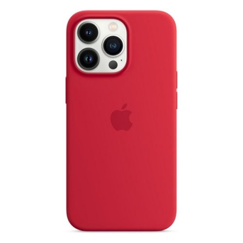 Apple iPhone 13 Pro, Szilikon tok, Magsafe kompatibilis, piros, gyári