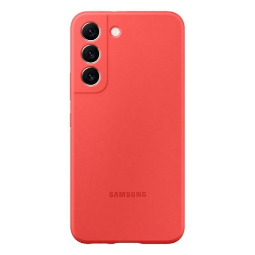Samsung Galaxy S22 5G SM-S901, Szilikon tok, piros, gyári