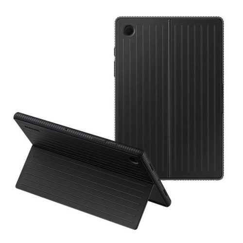Samsung Galaxy Tab A8 10.5 (2021) SM-X200 / X205, Műanyag hátlap védőtok, dupla rétegű, gumírozott, stand, fekete, gyári