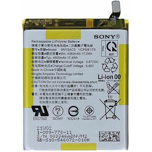 Sony Xperia 10 III, Akkumulátor, 4500 mAh, Li-Polymer, gyári