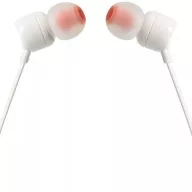   Vezetékes sztereó fülhallgató, 3.5 mm, mikrofon, funkció gomb, JBL T110, fehér, gyári