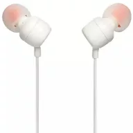   Vezetékes sztereó fülhallgató, 3.5 mm, mikrofon, funkció gomb, JBL T110, fehér, gyári