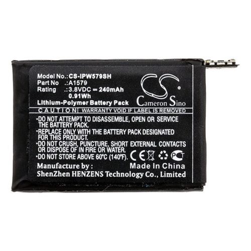 Apple Watch 1 (42mm), Akkumulátor, 240 mAh, Li-Polymer, Cameron Sino, kompatibilis