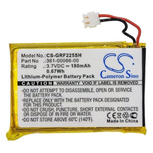 Garmin Forerunner 220 / 225 / 235 / 630 / 645 / 735XT / Approach G10, Akkumulátor, 180 mAh, Li-Polymer, Cameron Sino, kompatibilis