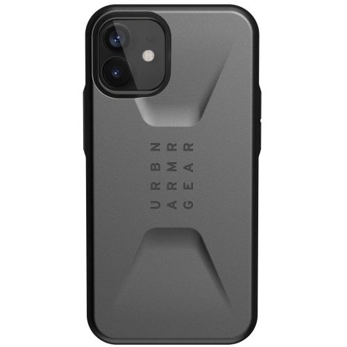 Apple iPhone 12 Mini, Műanyag hátlap védőtok, szilikon belső, közepesen ütésálló, UAG Civilian, ezüst