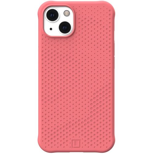 Apple iPhone 13, Szilikon tok, közepesen ütésálló, légpárnás sarok, Antimikróba védelem, lyukacsos minta, UAG Dot "U", rózsaszín