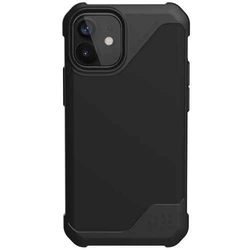 Apple iPhone 12 Mini, Műanyag hátlap védőtok + szilikon keret, közepesen ütésálló, UAG Metropolis LT, fekete