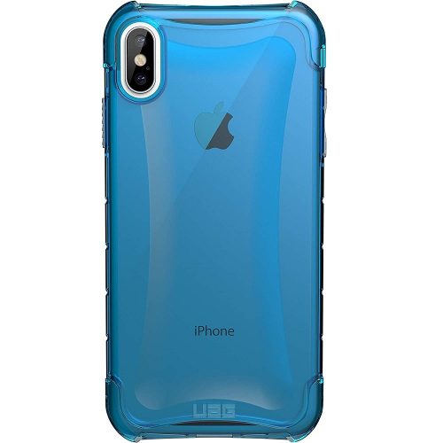 Apple iPhone XS Max, Műanyag hátlap védőtok, szilikon belső, közepesen ütésálló, UAG Plyo, áttetsző/kék