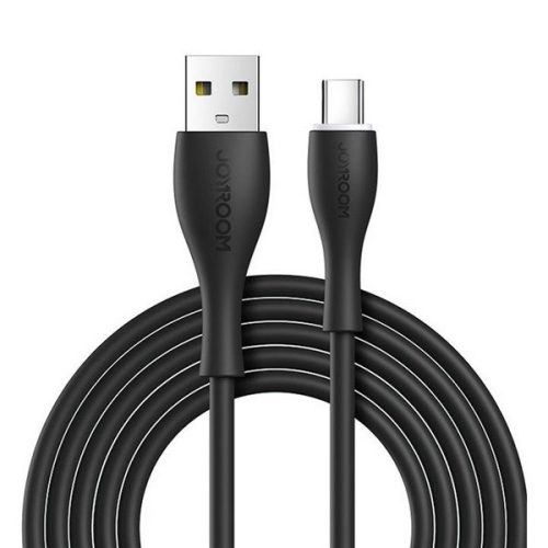 USB töltő- és adatkábel, USB Type-C, 200 cm, 3000 mA, törésgátlóval, gyorstöltés, Joyroom Bowling M8, S-2030M8, fekete
