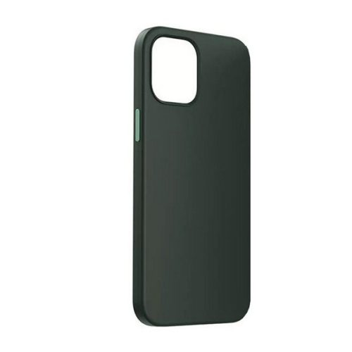 Apple iPhone 12 Pro Max, Szilikon tok, közepesen ütésálló, légpárnás sarok, Joyroom Colour Series, sötétzöld