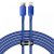 USB Type-C töltő- és adatkábel, Lightning, 200 cm, 20W, gyorstöltés, PD, cipőfűző minta, Baseus Crystal Shine, CAJY000303, kék
