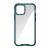 Apple iPhone 12 Pro Max, Műanyag hátlap védőtok, szilikon keret, közepesen ütésálló, Joyroom Frigate Series, átlátszó/sötétzöld