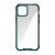 Apple iPhone 12 Mini, Műanyag hátlap védőtok, szilikon keret, közepesen ütésálló, Joyroom Frigate Series, átlátszó/sötétzöld