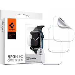   Apple Watch 7 (45 mm), Kijelzővédő fólia (az íves részre is!), Spigen Neo Flex Optical Film, Clear Prémium, 3 db / csomag