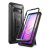 Samsung Galaxy S10 Plus SM-G975, Műanyag hátlap védőtok, közepesen ütésálló, telefontartó gyűrű, kitámasztóval, övre fűzhető, SupCase Unicorn Beetle Pro, fekete