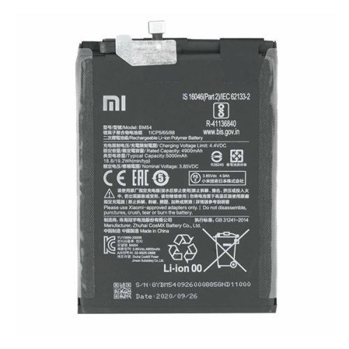 Xiaomi Redmi Note 9T 5G, Akkumulátor, 5000 mAh, Li-Ion Polymer, gyári