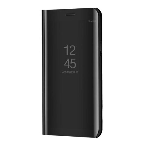 OnePlus Nord 2 5G, Oldalra nyíló tok, hívás mutatóval, Smart View Cover, fekete (utángyártott)