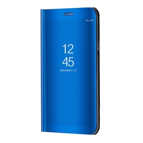 Oppo A73 4G, Oldalra nyíló tok, hívás mutatóval, Smart View Cover, kék (utángyártott)