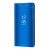 Oppo Reno4 5G, Oldalra nyíló tok, hívás mutatóval, Smart View Cover, kék (utángyártott)