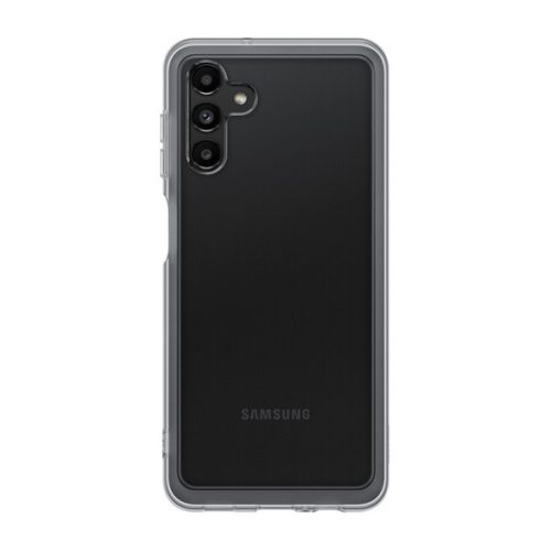 Samsung Galaxy A13 5G SM-A136U, Szilikon tok, átlátszó/fekete, gyári