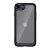 Apple iPhone 7 / 8 / SE (2020) / SE (2022), Műanyag hátlap védőtok + szilikon keret, közepesen ütésálló, átlátszó hátlap, fekete