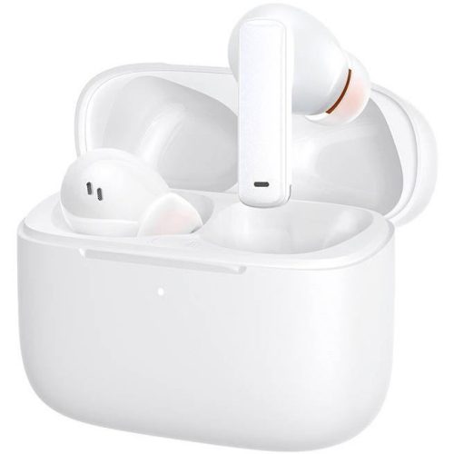 Bluetooth sztereó fülhallgató, v5.2, TWS, töltőtok, zajszűrővel, érintés vezérlés, Baseus Bowie M2, fehér