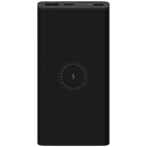 Külső akkumulátor, 10000 mAh, 22.5W, Okostelefonhoz és TabletPC-hez, Qi Wireless, USB aljzat, USB Type-C aljzat, LED-es, gyorstöltés, Xiaomi Mi Power Bank, fekete, gyári