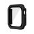 Apple Watch 1-3 (42 mm), Műanyag védőkeret, kijelzővédő üveggel, közepesen ütésálló, szíj nélkül, fekete