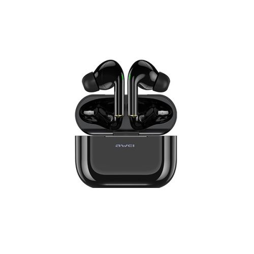Bluetooth sztereó fülhallgató, v5.0, TWS, töltőtok, vízálló, érintés vezérlés, Awei T29, fekete