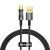 USB töltő- és adatkábel, USB Type-C, 100 cm, 6000 mA, 100W, gyorstöltés, cipőfűző minta, Baseus Explorer, CATS000201, fekete