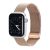 Apple Watch 1-6, SE, SE (2022) (42 / 44 mm) / Watch 7-8 (45 mm) / Watch Ultra (49 mm), fém pótszíj, mágneses zár, milánói stílus, Dux Ducis Milanese, arany