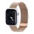 Apple Watch 1-6, SE, SE (2022) (38 / 40 mm) / Watch 7-8 (41 mm), fém pótszíj, mágneses zár, milánói stílus, Dux Ducis Milanese, arany