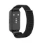 Huawei Band 7 / Honor Band 7, textíl pótszíj, nylon, tépőzáras, állítható, légáteresztő, fekete