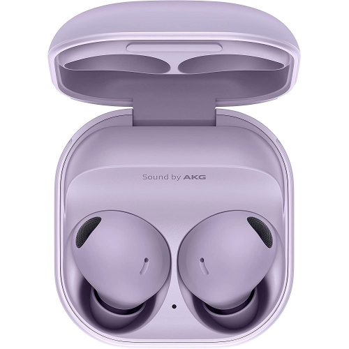 Bluetooth sztereó fülhallgató, v5.3, TWS, töltőtok, érintés vezérlés, zajszűrővel, vízálló, Samsung Galaxy Buds 2 Pro, lila, gyári